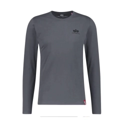 Alpha Industries Long Sleeve Back Print Heavy GREY BLACK