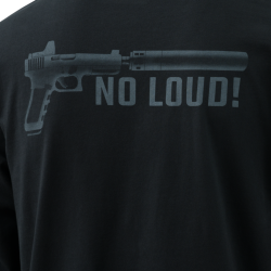 DIRECT ACTION Longsleeve NO LOUD! - Cotton - Black