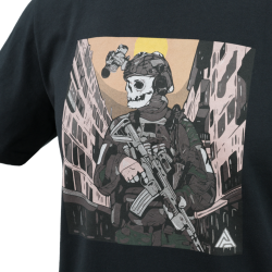 DIRECT ACTION T-shirt DA SKELETON - Cotton - Black