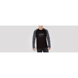 Alpha Industries Longsleeve Black Grey Black 176531-308