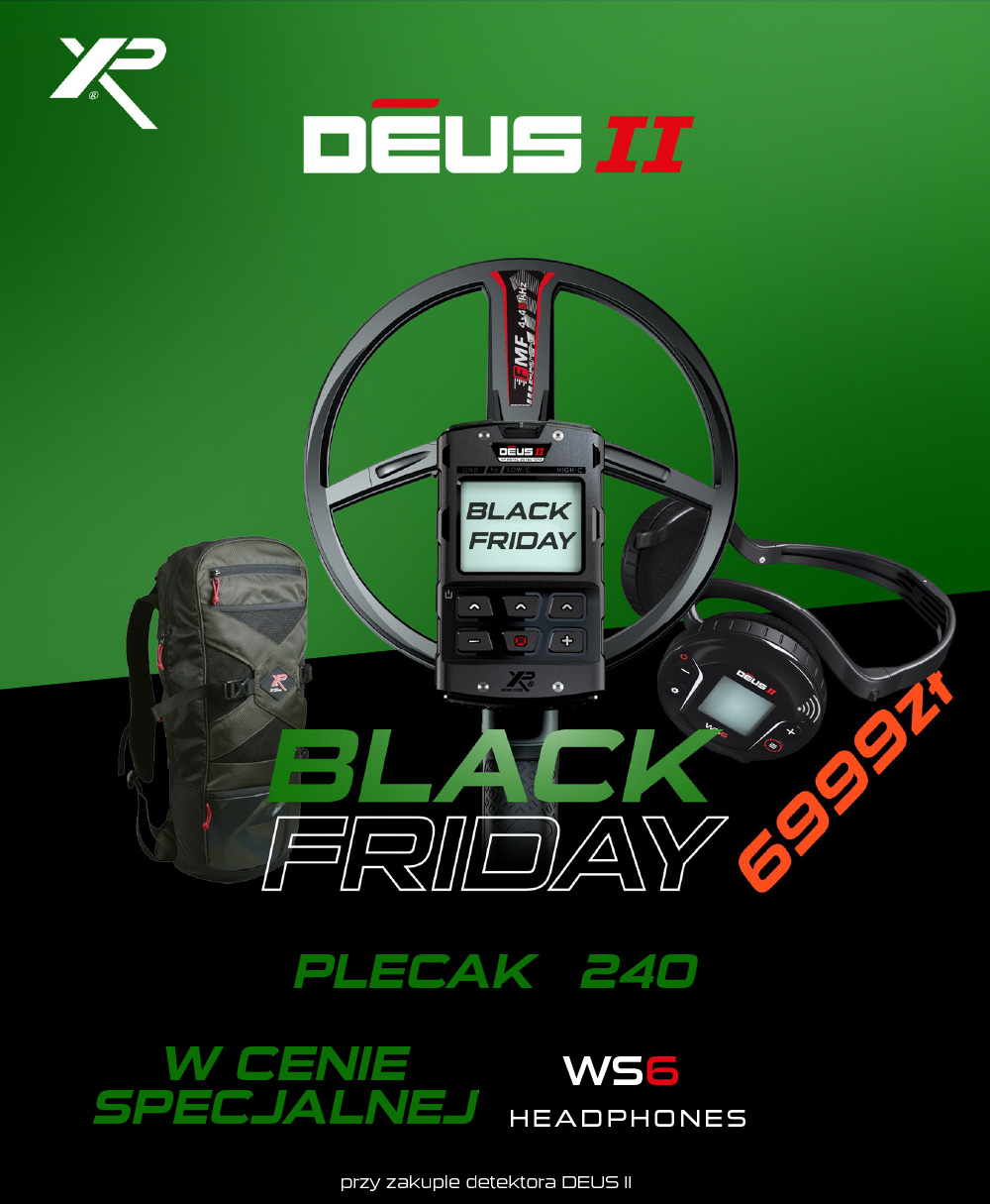 XP Deus 2 RC WS6 + BackPack 240 promocja Black Weeks '25 XP Deus 2 RC WS6 + BackPack 240 promocja Black Weeks '25